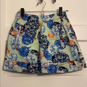 JCrew floral elastic waist skirt with pockets NWOT